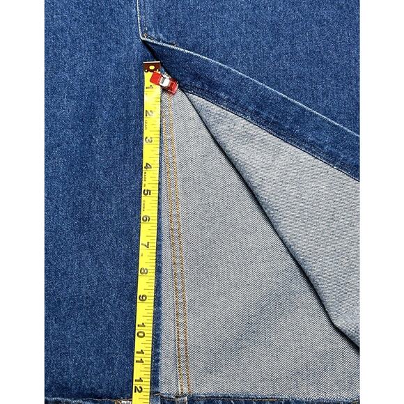 Vtg Gitano Denim Skirt Sz 18/20 H6 Straight Front Slit 90s Y2K Made In USA READ - Picture 10 of 12